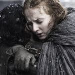 Jon and Sansa hug in The Book of the Stranger