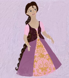 Desi Rapunzel from Tangled fanart.