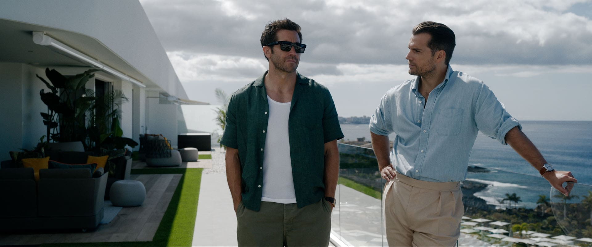 Jake Gyllenhaal and Henry Cavill in IN THE GREY.