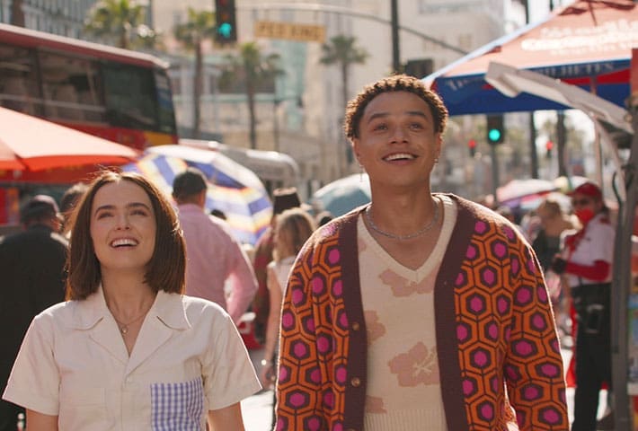 Zoey Deutch and Miles Gutierrez-Riley in GAIL DAUGHTRY AND THE CELEBRITY SEX PASS.