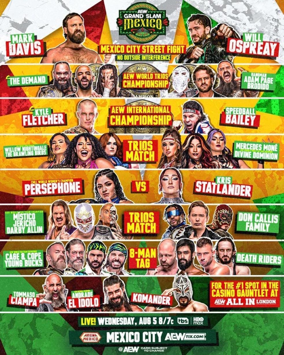 AEW Dynamite Grand Slam Mexico Full Card